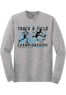 Summit Sportswear Big Ten Grey 2026 Indoor Track & Field Championships Long Sleeve T Shirt