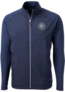 Cutter and Buck New York City FC Mens Navy Blue Adapt Eco Big and Tall Light Weight Jacket
