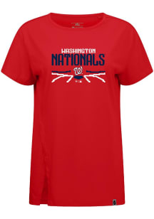 Levelwear Washington Nationals Womens Red Influx Arcade Short Sleeve T-Shirt