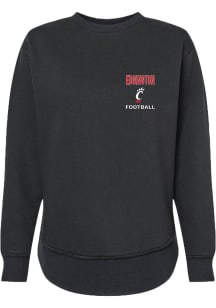 Grant Edgington Rally Womens Black Cincinnati Bearcats NIL Embroidered Crew Sweatshirt
