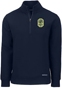 Cutter and Buck Nashville SC Mens Navy Blue Roam Long Sleeve Qtr Zip Pullover