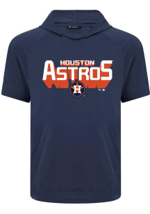 Levelwear Houston Astros Navy Blue Phase Retro 3D Short Sleeve Hoods