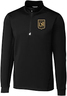 Cutter and Buck Los Angeles FC Mens Black Traverse Big and Tall Qtr Zip