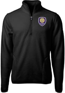 Cutter and Buck Orlando City SC Mens Black Cascade Sherpa Big and Tall Qtr Zip