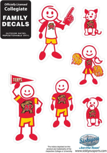 Red Maryland Terrapins Small Family Decal
