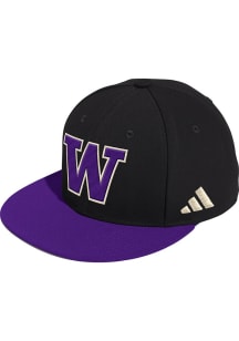 Washington Huskies Adidas Baseball Wool Fitted Fitted Hat - Black