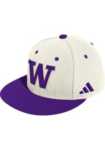 Washington Huskies Adidas Baseball Wool Fitted Fitted Hat - White