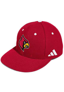 Adidas Louisville Cardinals Mens Red Fitted Mesh Fitted Hat