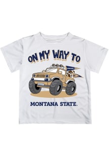 Vive La Fete Montana State Bobcats Toddler White On My Way Short Sleeve T-Shirt