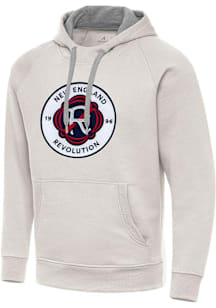 Antigua New England Revolution Mens White Full Front Victory Long Sleeve Hoodie
