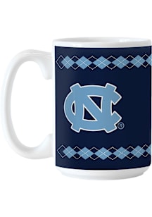 North Carolina Tar Heels 15oz Argyle Ceramic Mug - Navy Blue