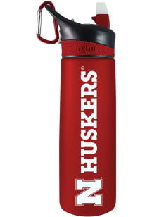 Red Nebraska Cornhuskers 24oz Tritan Plastic Water Bottle