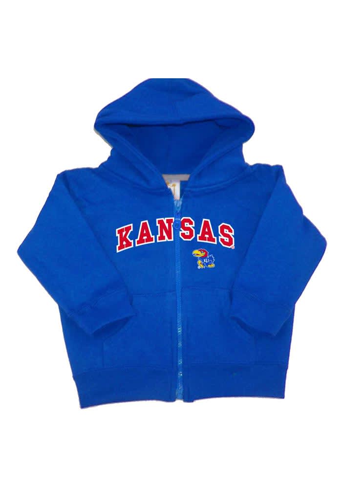 Kansas Jayhawks Baby Arch Long Sleeve Full Zip Sweatshirt - Blue