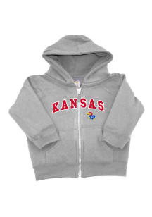 Kansas Jayhawks Toddler Arch Long Sleeve Full Zip Sweatshirt - Grey