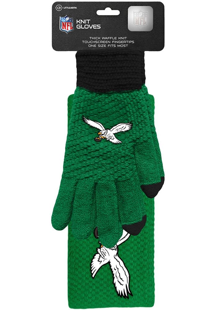 Philadelphia Eagles KELLY Waffle Knit Glove Set Mens Gloves 146158642