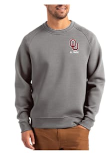 Cutter and Buck Oklahoma Sooners Mens Graphite Alumni Roam Long Sleeve Crew Sweatshirt