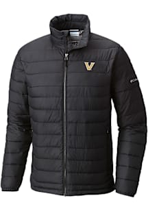 Mens Vanderbilt Commodores Columbia Mens Powder Lite Heavyweight Jacket - Black