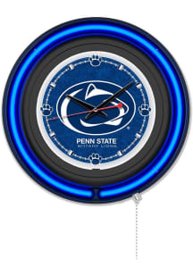 Black Penn State Nittany Lions Double Neon Wall Clock