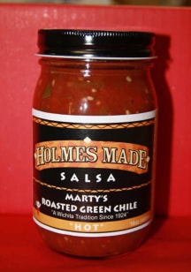 Holmes Made Marty's Roasted Green Chile Hot Salsa 16oz