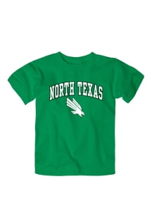 North Texas Mean Green Toddler Green Arch Mascot Short Sleeve T-Shirt