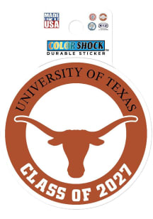 Texas Longhorns Class of 2027 Durable Stickers - Burnt Orange