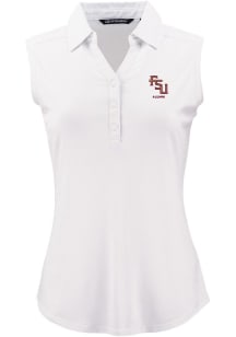 Cutter and Buck Florida State Seminoles Womens White Alumni Forge Eco Polo Shirt