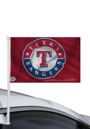Texas Rangers 11x14 Red Car Flag - Red