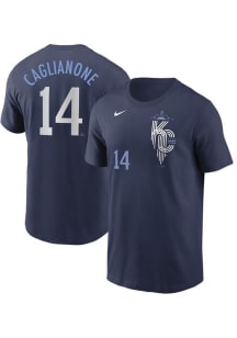 Jac Caglianone Kansas City Royals Navy Blue City Connect Short Sleeve Player T Shirt