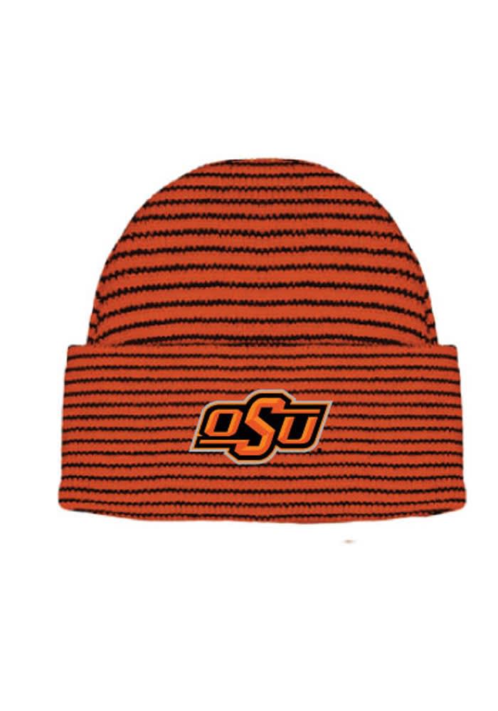 Oklahoma State Cowboys Orange Striped Newborn Knit Hat