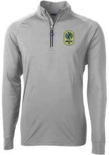 Cutter and Buck Nashville SC Mens Grey Adapt Eco Big and Tall Qtr Zip