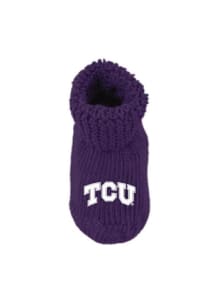 TCU Horned Frogs Knit Baby Bootie Boxed Set