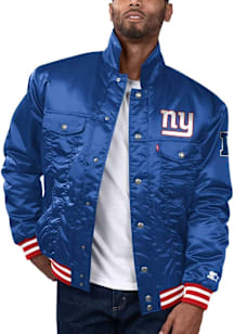 Starter New York Giants Mens Blue Levi's Jacket Medium Weight Jacket