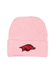 Arkansas Razorbacks Pink Cuffed Newborn Knit Hat