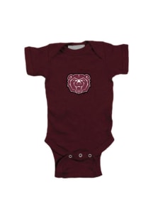 Missouri State Bears Baby Maroon Embroidered Logo Short Sleeve One Piece