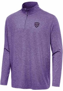 Antigua Louisville City FC Mens Purple Hunk Long Sleeve Qtr Zip Pullover