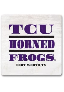 TCU Horned Frogs Club Wood Magnet