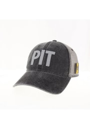 Pittsburgh Flag Side Patch Meshback Adjustable Hat - Black
