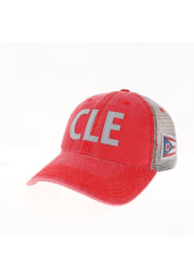 Cleveland Flag Side Patch Meshback Adjustable Hat - Red