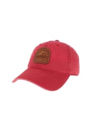 Kansas City Engraved Leather Patch Washed Adjustable Hat - Red