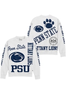 Womens White Penn State Nittany Lions Kelsey Crew Sweatshirt