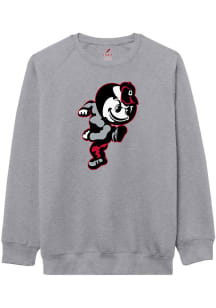 Mens Grey Ohio State Buckeyes Brutus Crew Sweatshirt