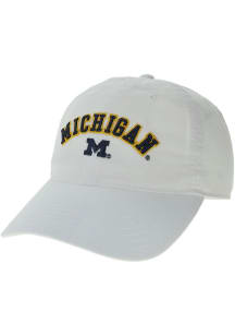 Michigan Wolverines White Relaxed Twill Adjustable Hat