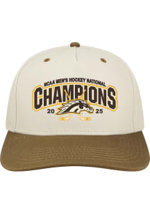 Western Michigan Broncos 2025 Hockey National Champs Heritage Twill Adjustable Hat - Grey