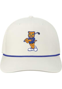 Pitt Panthers White Golfing Roc Back Nine Adjustable Hat