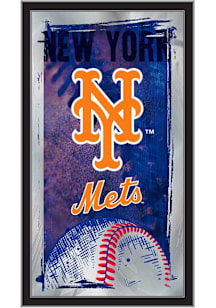 New York Mets Baseball Hanging Back Bar Mirror