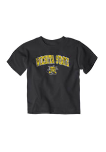 Wichita State Shockers Toddler Black Arch Mascot Short Sleeve T-Shirt