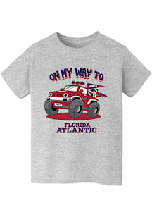 Vive La Fete Florida Atlantic Owls Youth Grey On My Way Short Sleeve T-Shirt