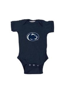 Penn State Nittany Lions Baby Navy Blue Embroidered Logo Short Sleeve One Piece