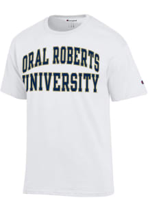 Champion Oral Roberts Golden Eagles White Arch Name Short Sleeve T Shirt