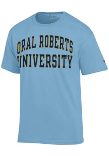 Champion Oral Roberts Golden Eagles Blue Arch Name Short Sleeve T Shirt